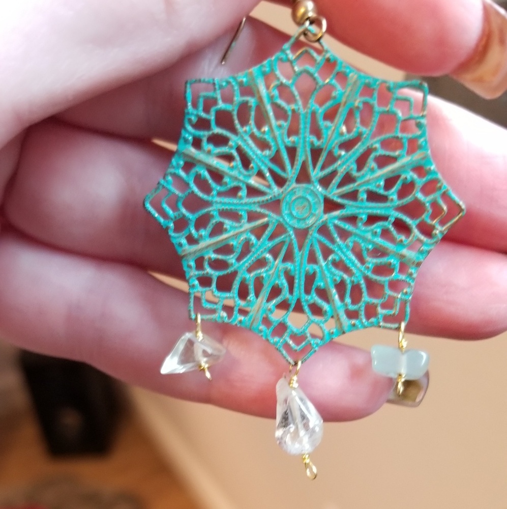 Beautiful statement earrings - Picture 2 of 3